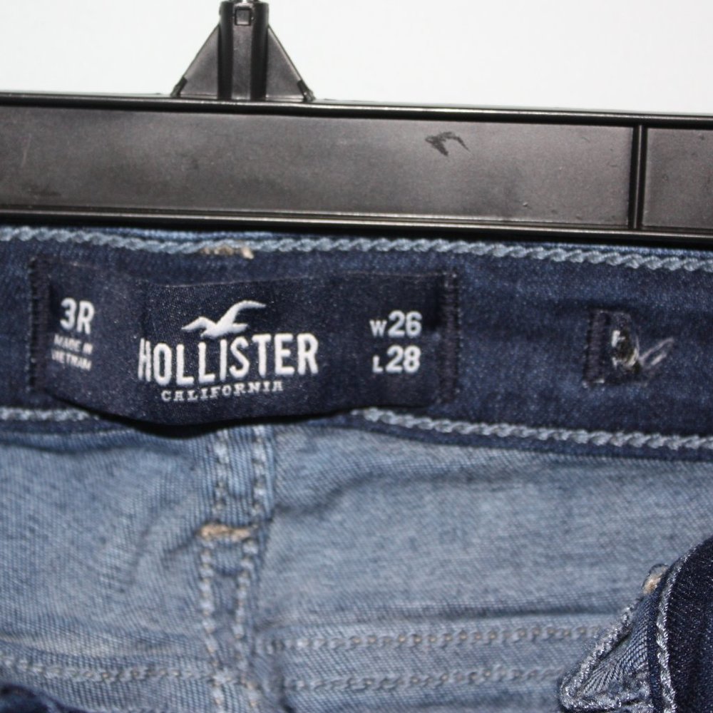 Hollister, Dark Blue Ripped Jeggings (3R)(W26 L28) - Picture 4 of 4
